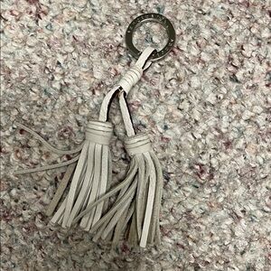 Sanctuary Gray leather Tassel Keychain